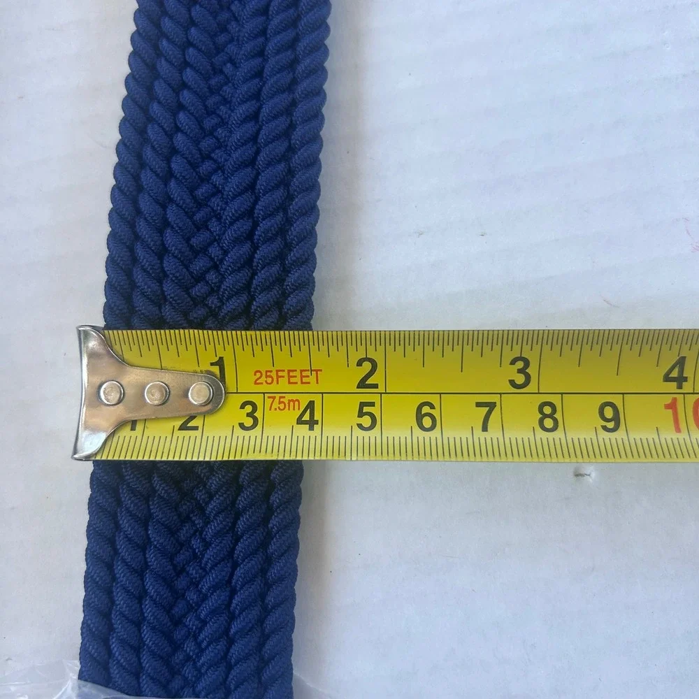 Nike Belt Mens XL Navy Blue Woven Braided Stretch Elastic Golf 42-44 NEW‎